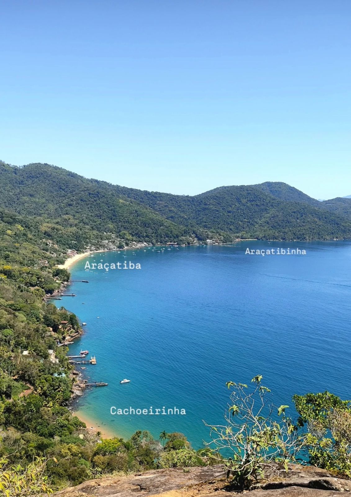 Vista do mirante: Araçatiba, Araçatibinha e Cachoeirinha